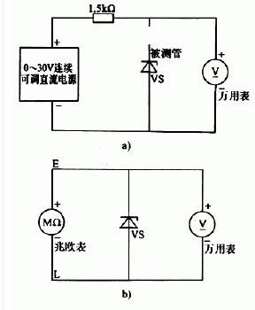 穩壓二極管的檢查方法圖